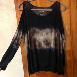 American Eagle tie dye cold shoulder long sleeve